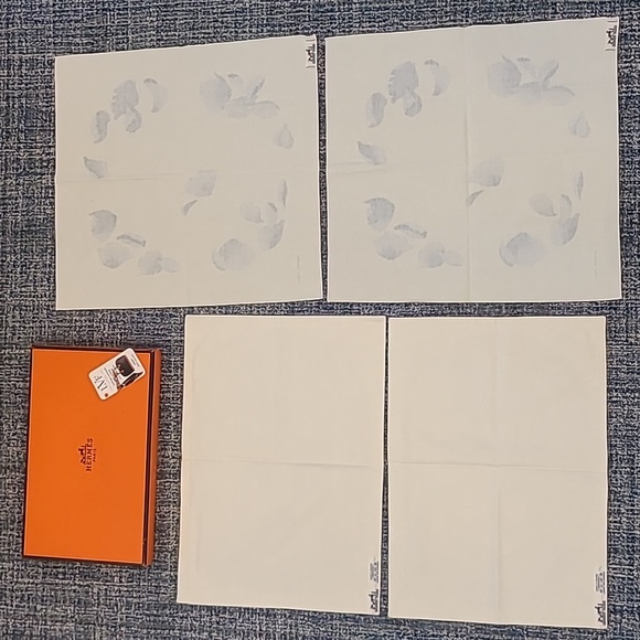 HERMÈS HOME PLACEMATS & NAPKINS SET 1990s W/ BOX NEW/UNUSED A GREAT GIFT! - Picture 10 of 17
